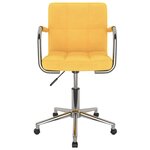 Chaise fauteuil siège pivotante de bureau informatique étude Jaune moutarde tissu jaune 02_0024137