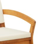 Banc de jardin vidaXL avec coussins 115x70x72 cm en bois d'acacia
