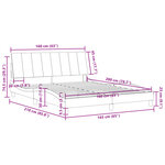 vidaXL Cadre de lit sans matelas gris clair 160x200 cm velours