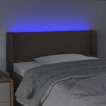 vidaXL Tête de lit à LED Taupe 103x16x78/88 cm Tissu
