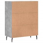 vidaXL Buffet gris béton 69 5x34x90 cm bois d'ingénierie