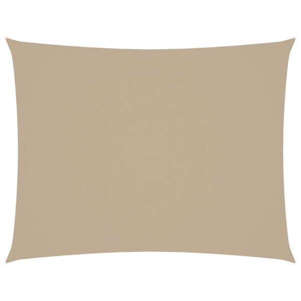 vidaXL Voile de parasol tissu oxford rectangulaire 6x7 m beige