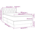vidaXL Sommier à lattes de lit avec matelas Bleu 100x200 cm Tissu
