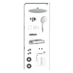 EISL Ensemble de douche de tête et mitigeur thermostatique GRANDE VITA