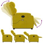 vidaXL Fauteuil de massage inclinable Jaune Velours