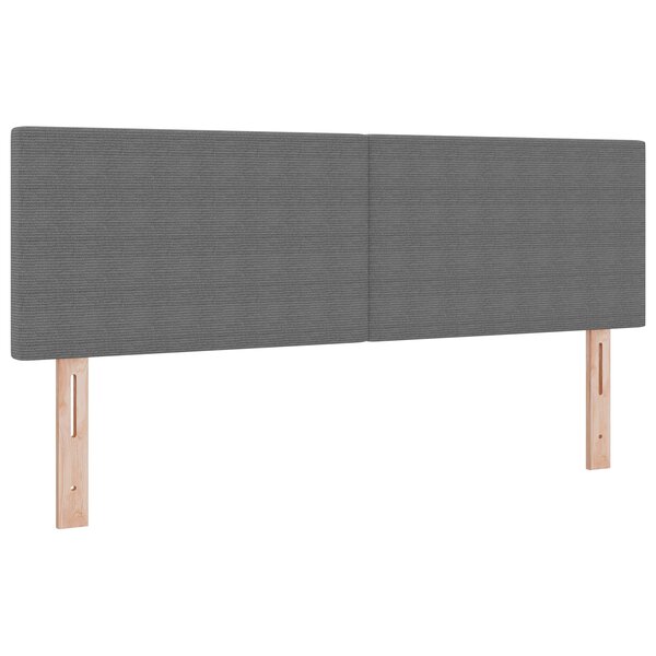 En-tête LED vidaXL Design sur le plan gris clair 72 cm en tissu en velours côtelé