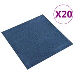 vidaXL Dalles de tapis de sol 20 Pièces 5 m² 50x50 cm Bleu foncé