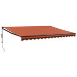 vidaXL Auvent rétractable automatique orange et marron 4 5x3 m