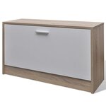 vidaXL Armoire à chaussures 3-en-1 Bois Chêne et blanc