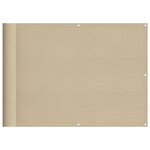 vidaXL Écran de balcon beige 75x1000 cm 100  polyester oxford