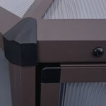 vidaXL Serre en aluminium 240x211x232 cm