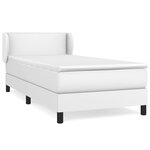 vidaXL Sommier à lattes de lit avec matelas Blanc 80x200 cm Similicuir