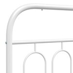 vidaXL Tête de lit métal blanc 100 cm