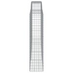 vidaXL Paniers à gabions arqués 15 Pièces 400x50x200/220 cm Fer galvanisé