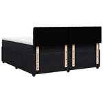 vidaXL Sommier à lattes de lit avec matelas Noir 180x200 cm Velours