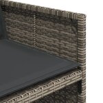 vidaXL Ensemble à manger de jardin et coussins 7 Pièces gris rotin