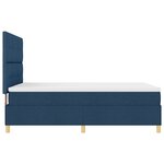 vidaXL Lit à ressorts avec matelas bleu 140x200 cm en tissu