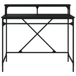 vidaXL Bureau noir 100x50x90 cm bois d'ingénierie et fer