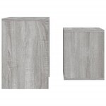 vidaXL Tables basses gigognes 2 Pièces sonoma gris bois d'ingénierie