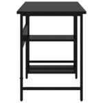 Bureau table poste de travail meuble d'ordinateur informatique étude d'ordinateur 105 x 55 x 72 cm MDF et métal noir 02_0023742