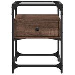 vidaXL Tables de chevet 2Pièces chêne marron 40x40x55cm bois d'ingénierie