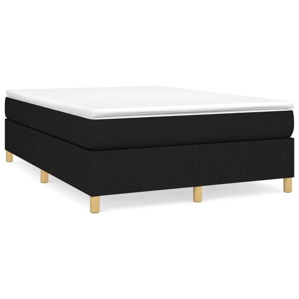 vidaXL Cadre de lit sans matelas noir 140x190 cm tissu