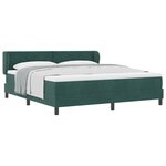Lit Box Spring vidaXL avec Matelas Vert Foncé 180x200 cm Velours