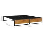 vidaXL Cadre de lit sans matelas noir métal 180x200 cm