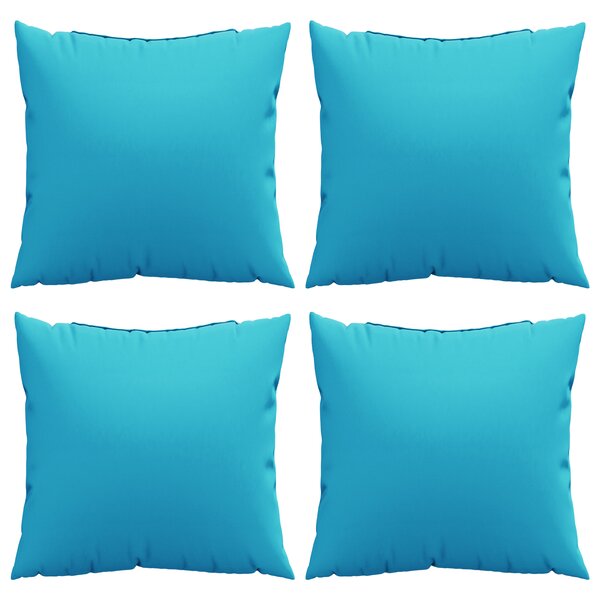vidaXL Coussins Scatter 4 Pièces Turquoise 40x40 cm Tissu