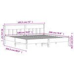 vidaXL Cadre de lit sans matelas 180x200 cm bois massif de pin
