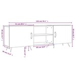vidaXL Meuble TV blanc brillant 150x30x50 cm bois d'ingénierie