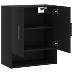 vidaXL Armoire murale noir 60x31x70 cm bois d'ingénierie