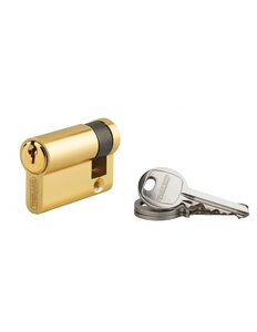 SP - Demi-cylindre de serrure Ecopro  40x10mm  anti-arrachement  3 clés  laiton