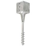 vidaXL Piquets au sol 6 Pièces Argenté 12x12x56 cm Acier galvanisé
