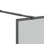 vidaXL Écran de douche 118x190 cm Verre trempé foncé