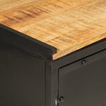 vidaXL Ensemble de meubles salle de bain 2 Pièces fer et bois de manguier