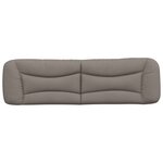 vidaXL Coussin de tête de lit taupe 180 cm tissu