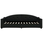 vidaXL Lit de jour avec gigogne sans matelas noir 90x200 cm