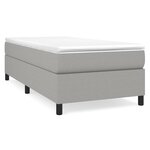 vidaXL Cadre de lit sans matelas gris clair 90x200 cm tissu