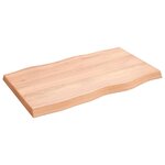 vidaXL Dessus de table bois massif traité bordure assortie