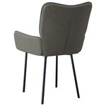 vidaXL Chaises à manger lot de 2 Gris foncé Velours