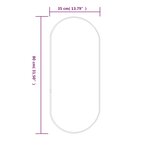 vidaXL Miroir mural Noir 80x35 cm Ovale