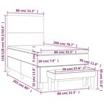 vidaXL Sommier à lattes de lit avec matelas Taupe 80x200 cm Tissu