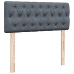 vidaXL Sommier à lattes de lit et matelas Gris foncé 120x200cm Velours