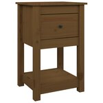 vidaXL Table de chevet Marron miel 40x35x61 5 cm Bois de pin solide