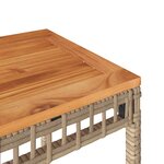 vidaXL Ensemble de bistro et coussins 3 Pièces mélange beige rotin acacia
