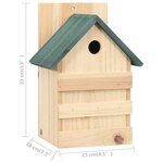 vidaXL Nichoirs 4 Pièces 23x19x33 cm Bois de sapin