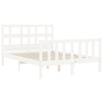 vidaXL Cadre de lit sans matelas blanc 140x190 cm bois de pin massif