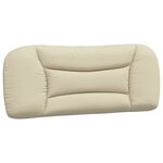 vidaXL Lit avec matelas crème 100x200 cm tissu