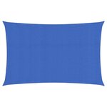 vidaXL Voile d'ombrage 160 g/m² rectangulaire bleu 3x6 m PEHD